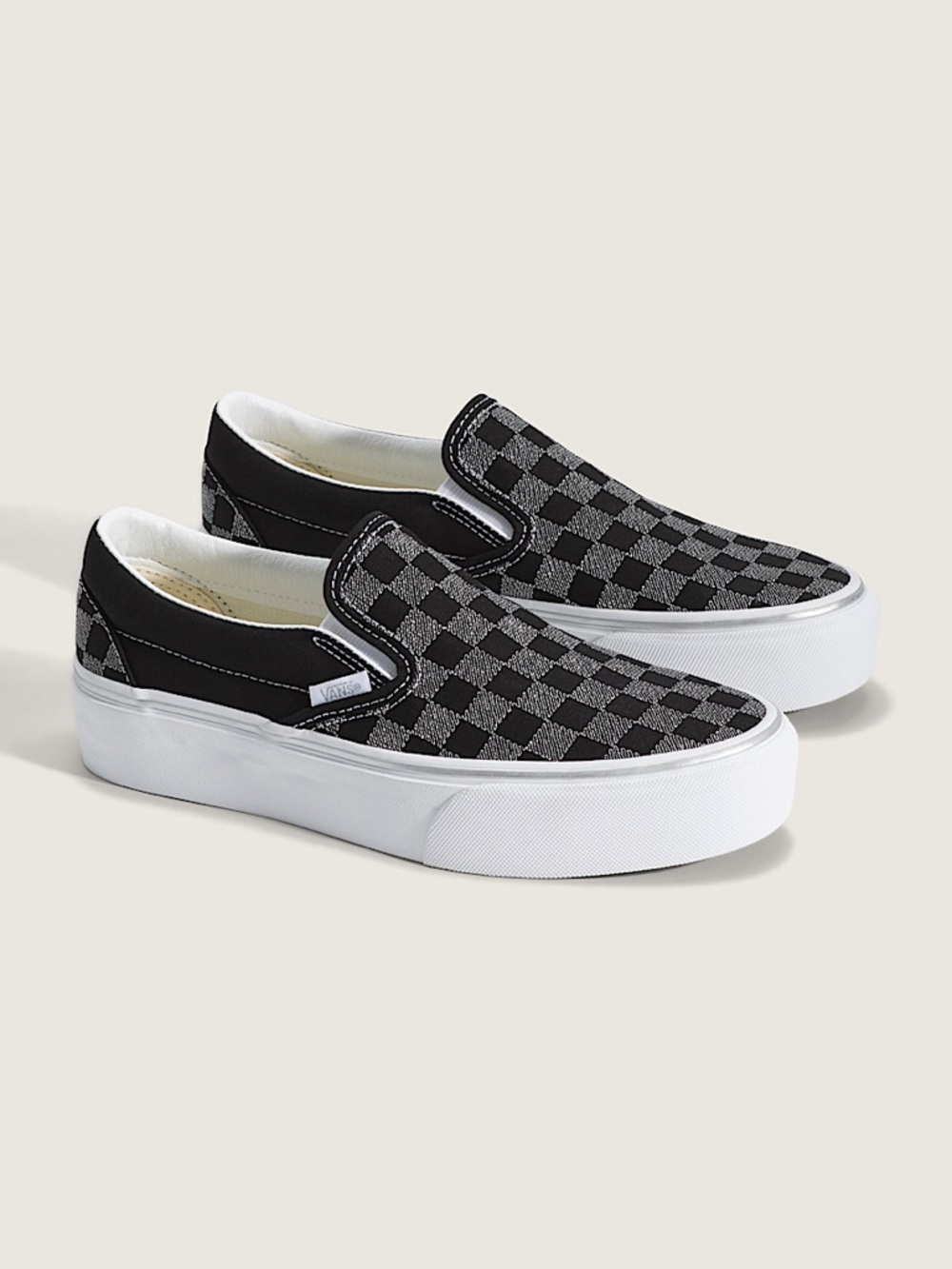 Vans Slip-On Platform Checkerboard Shoe US W 7.5, US M 6.0